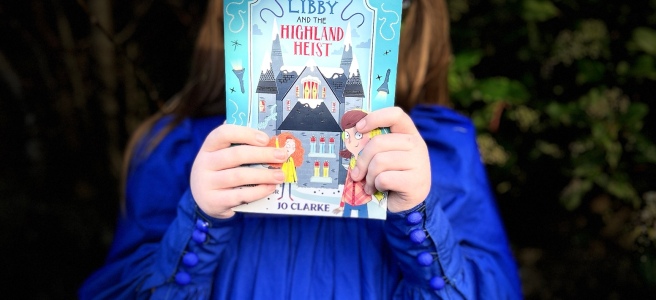 Libby and the Highland Heist blue dress